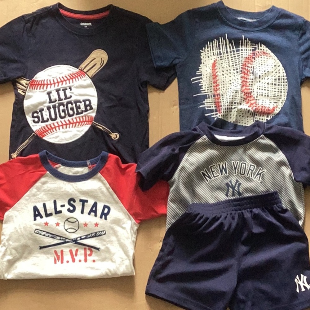 Kids' Baseball T-Shirt lot 3T Yankees